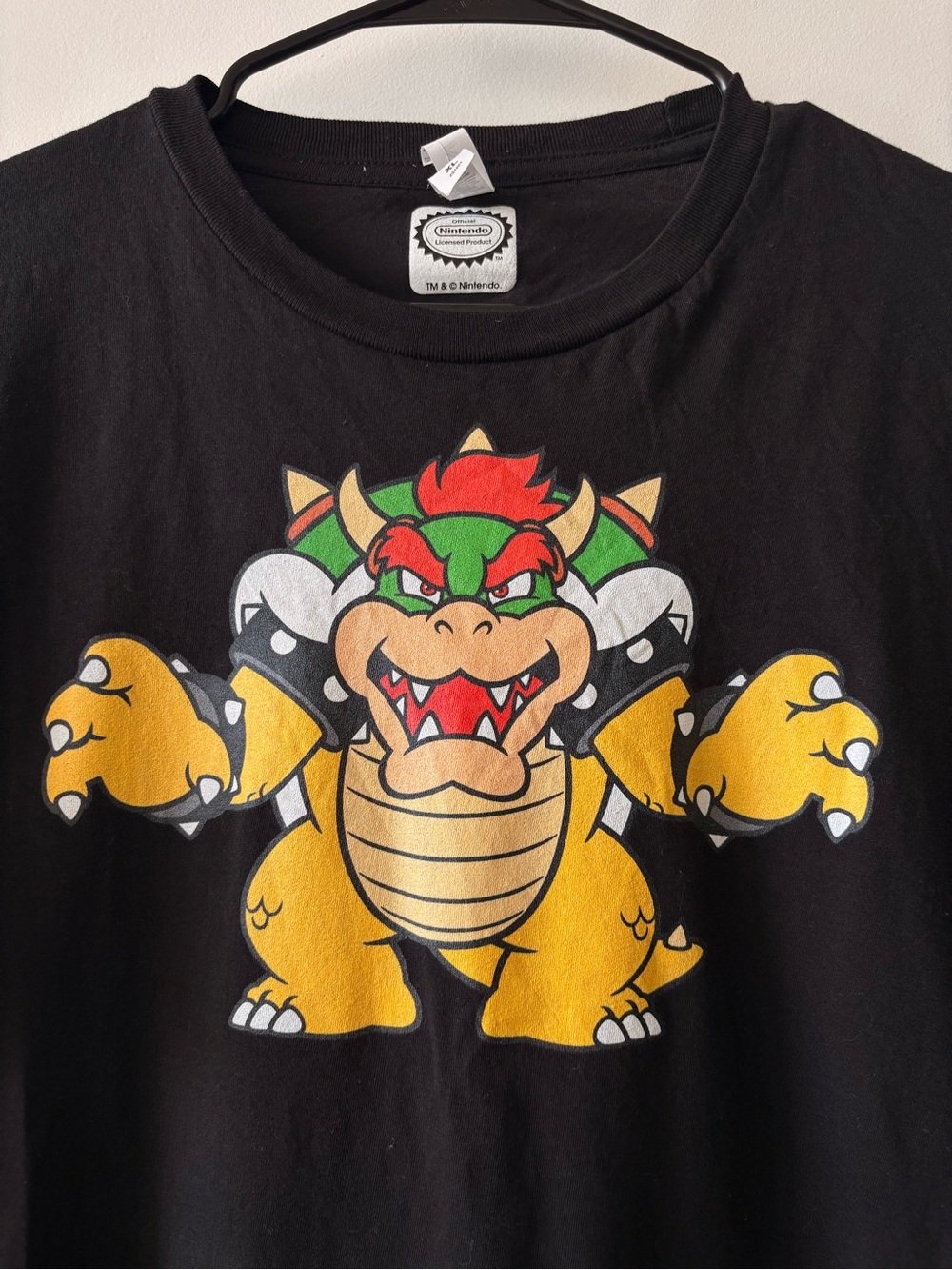 Nintendo Super Mario Bowser Graphic Tee Black XL